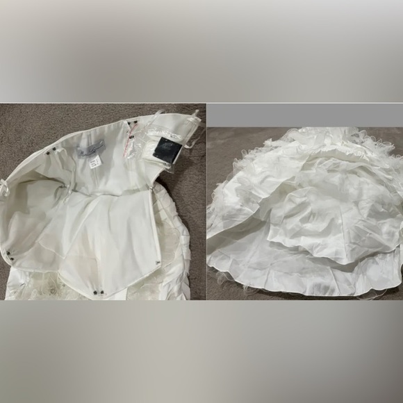 HOT Morilee by Madeline Gardner embellished jewel pleated ruffle wedding dress! - Picture 11 of 12